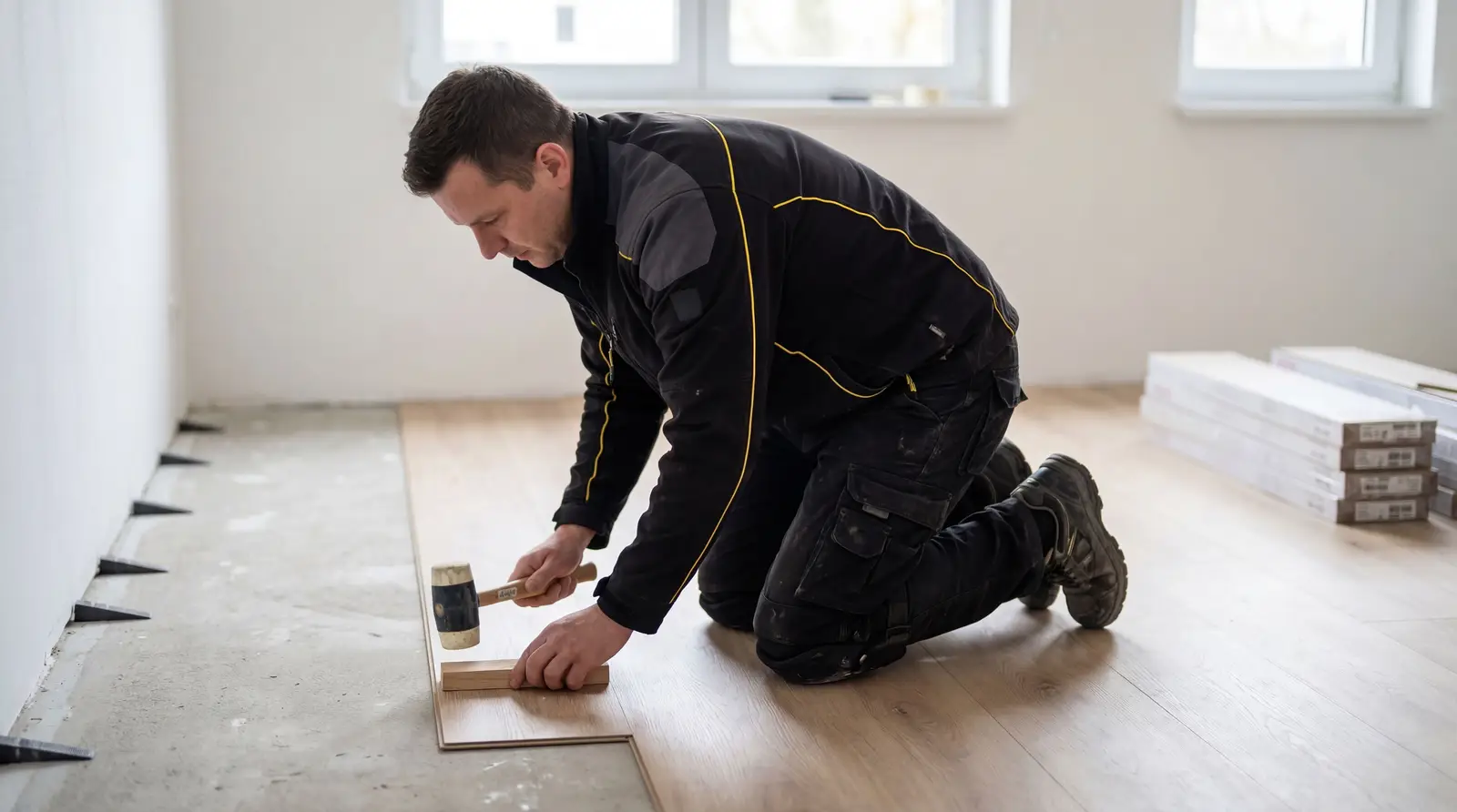 Tradesperson carrying out home improvement work