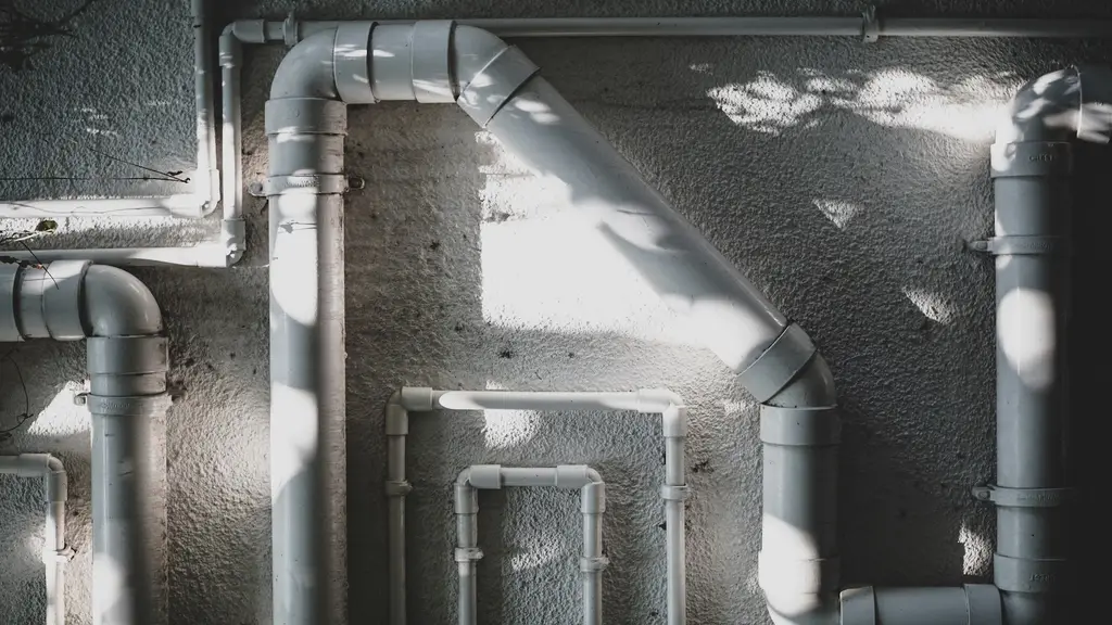 Pipes on an external wall